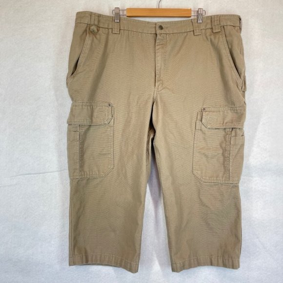 Duluth Trading Fire Hose Relaxed Fit Cargo Pants Khaki - Picture 1 of 12